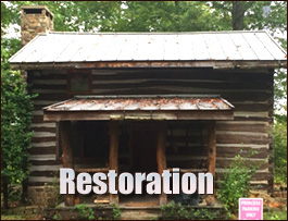 Historic Log Cabin Restoration  Franklin County, North Carolina